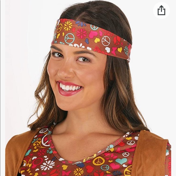 Worn Once Peace & Love Hippie Costume Spirit Halloween - Picture 6 of 16